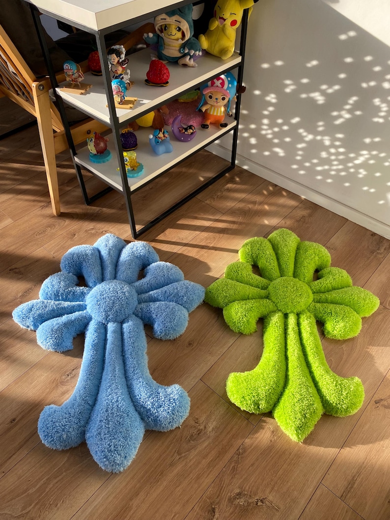 Tufted Rug Custom Fluffy 3D Rug Handmade Soft Carpet Aesthetic Room Decor Wall Art Rug