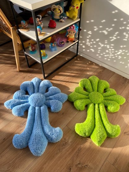 Tufted Rug Custom Fluffy 3D Rug Handmade Soft Carpet Aesthetic Room Decor Wall Art Rug