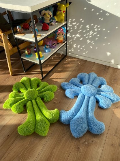 Tufted Rug Custom Fluffy 3D Rug Handmade Soft Carpet Aesthetic Room Decor Wall Art Rug