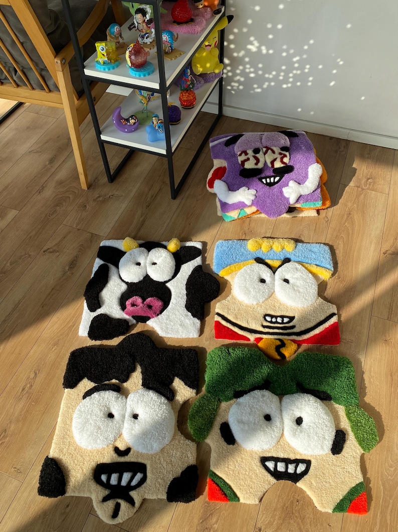 Puzzle cartoon tufted custom 3d rug