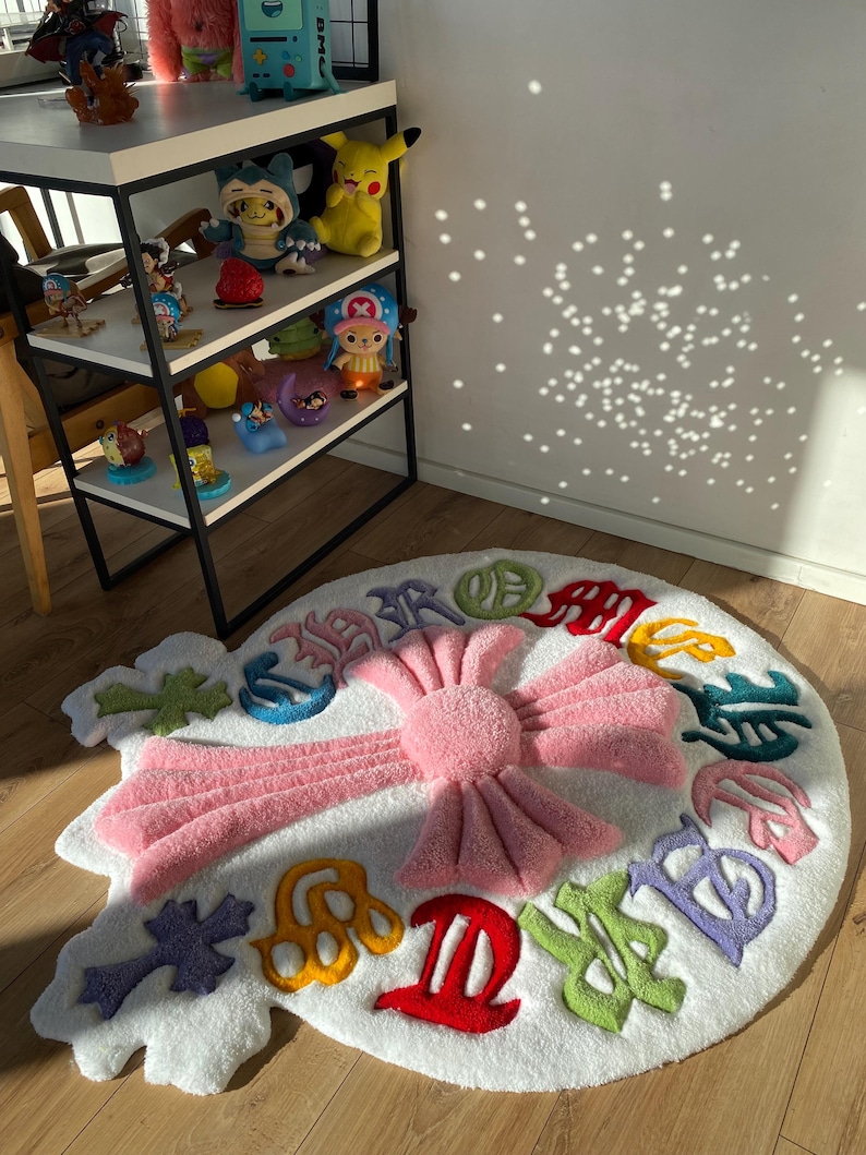 Tufted custom fluffy 3D rug