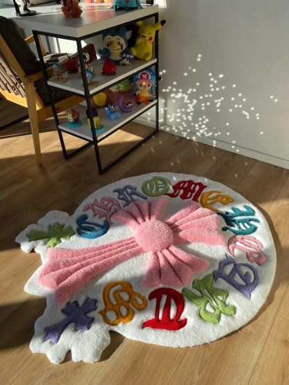 Tufted custom fluffy 3D rug