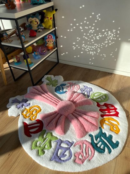 Tufted custom fluffy 3D rug