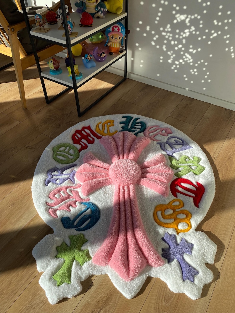 Tufted custom fluffy 3D rug