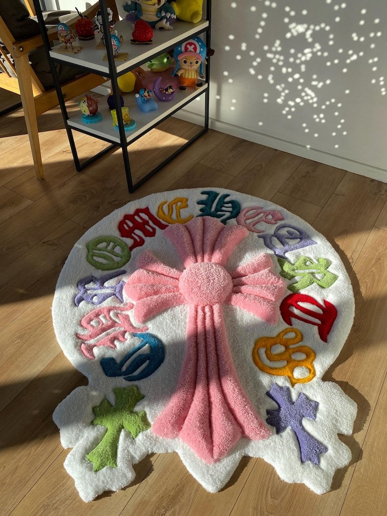 Tufted custom fluffy 3D rug