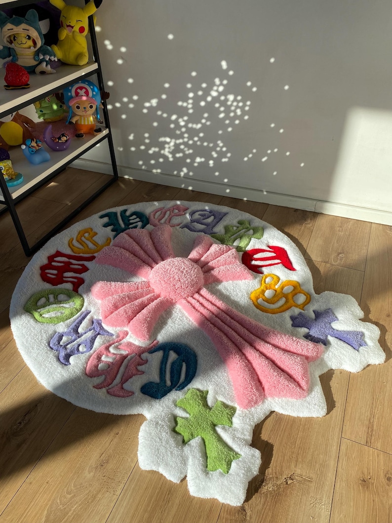 Tufted custom fluffy 3D rug