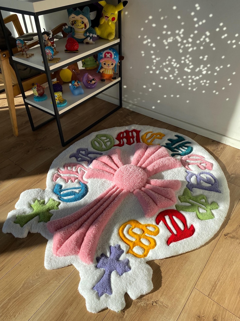 Tufted custom fluffy 3D rug