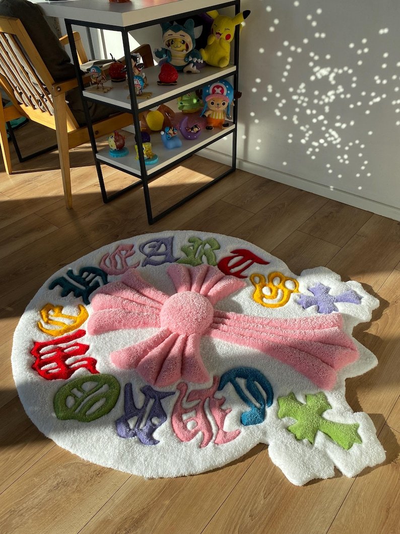 Tufted custom fluffy 3D rug