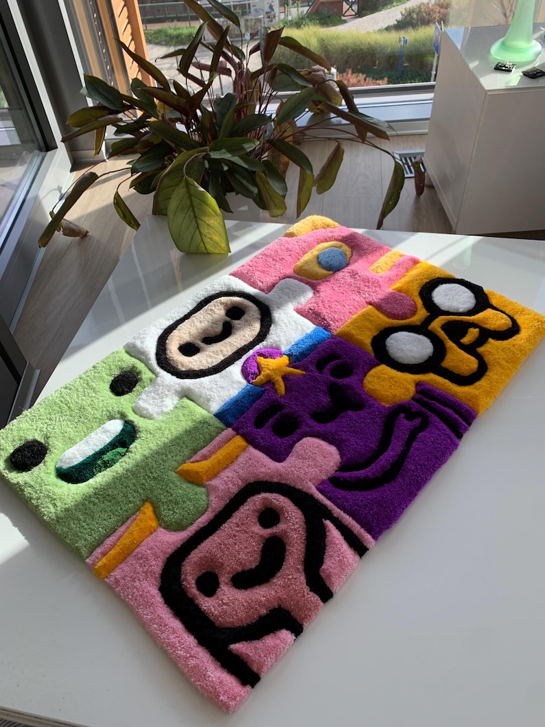 Puzzle handmade custom rug