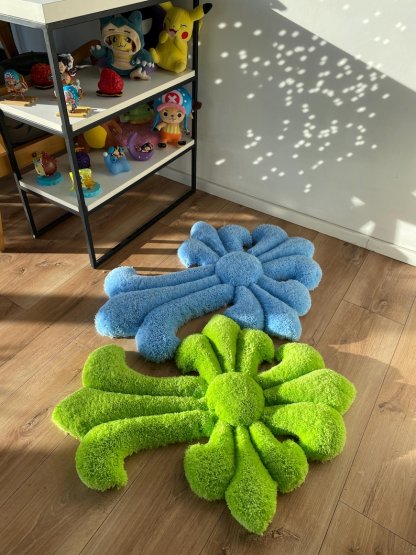 Tufted Rug Custom Fluffy 3D Rug Handmade Soft Carpet Aesthetic Room Decor Wall Art Rug