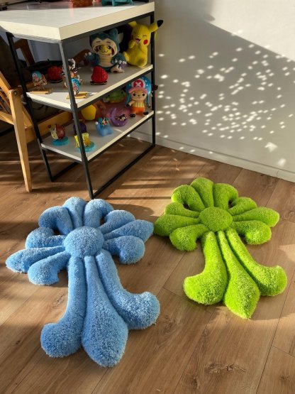 Tufted Rug Custom Fluffy 3D Rug Handmade Soft Carpet Aesthetic Room Decor Wall Art Rug