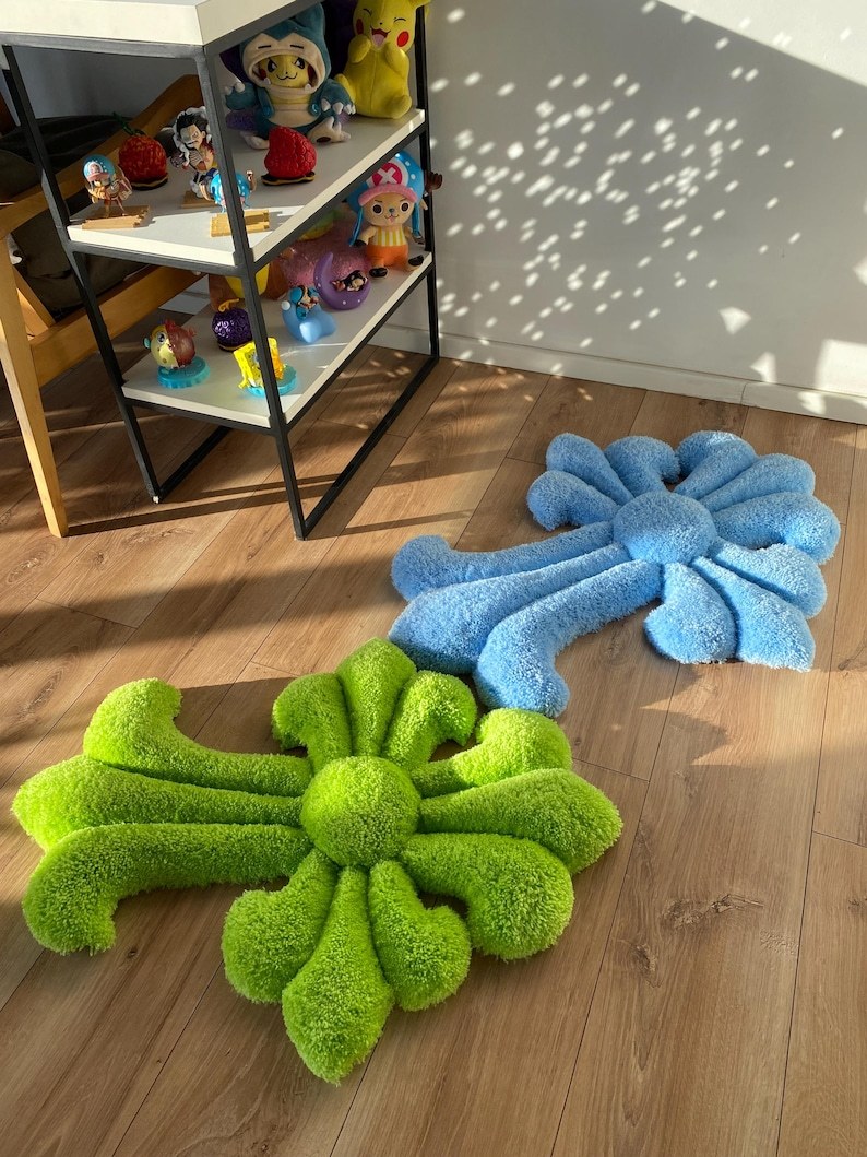 Tufted Rug Custom Fluffy 3D Rug Handmade Soft Carpet Aesthetic Room Decor Wall Art Rug