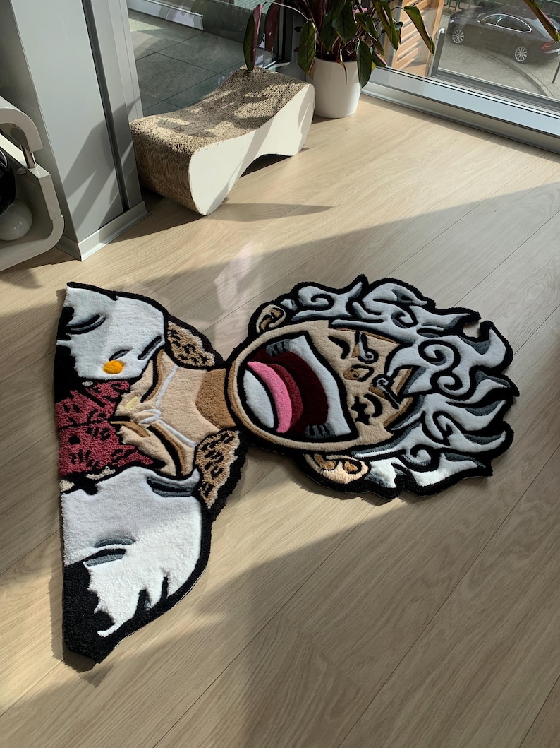 One Piece Luffy Gear 5 Custom Tufted Rug Anime carpet