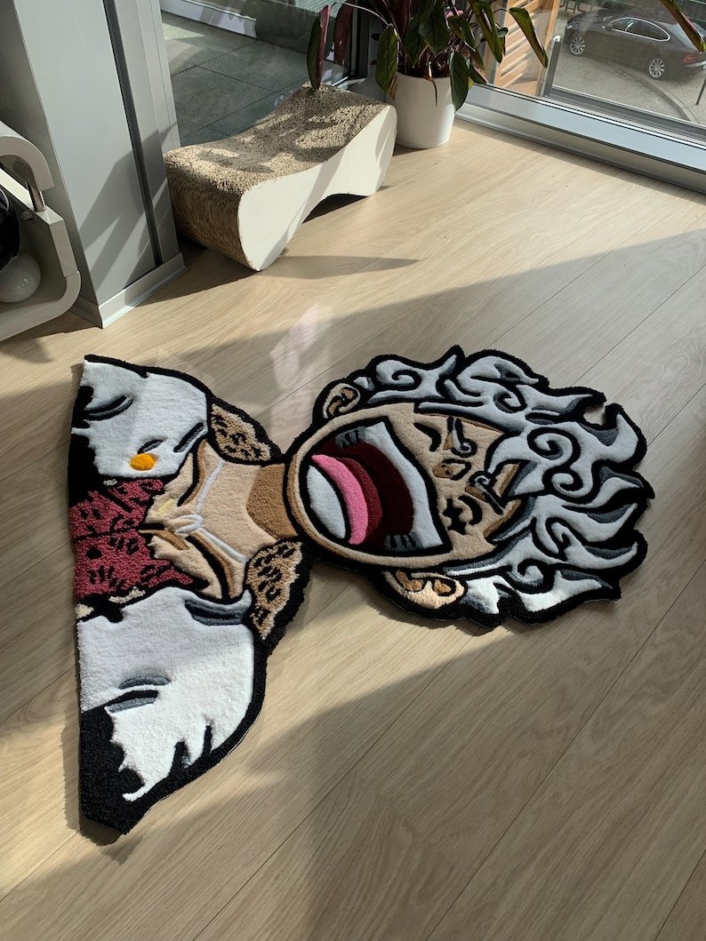 One Piece Luffy Gear 5 Custom Tufted Rug Anime carpet