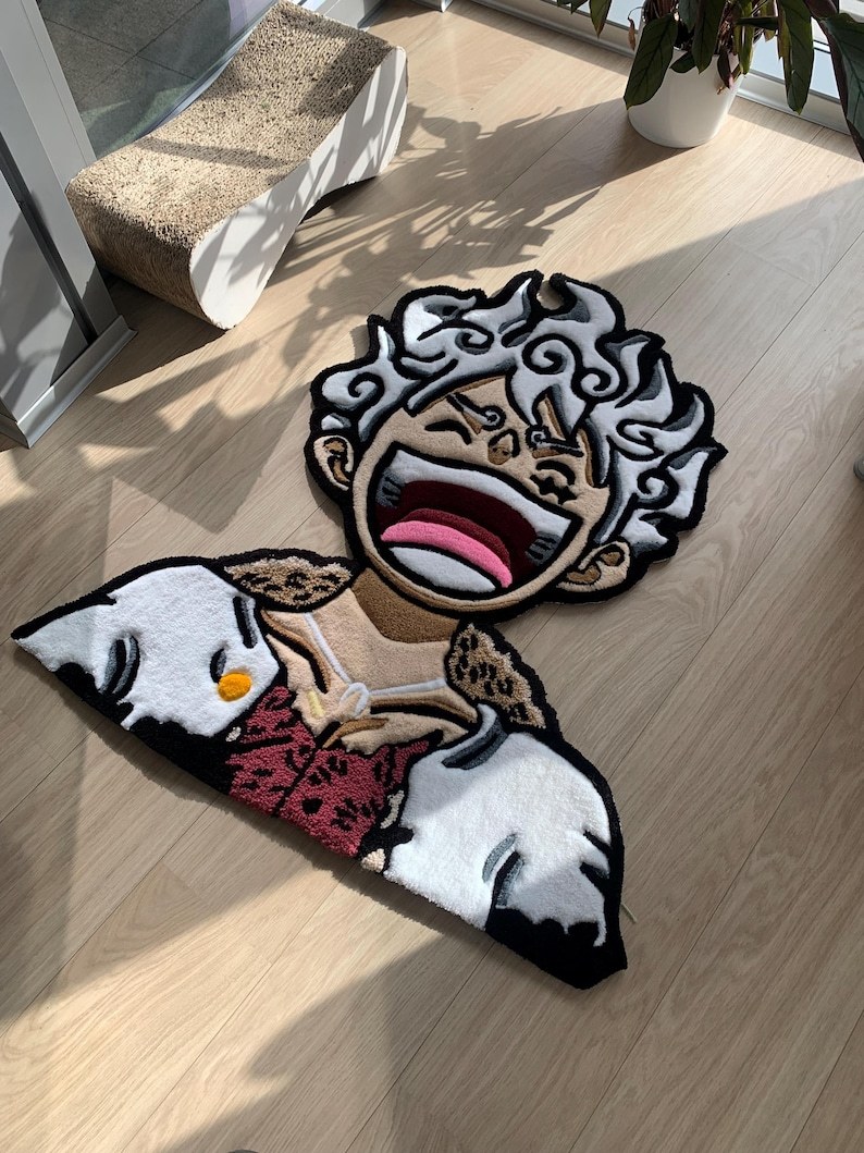 One Piece Luffy Gear 5 Custom Tufted Rug Anime carpet