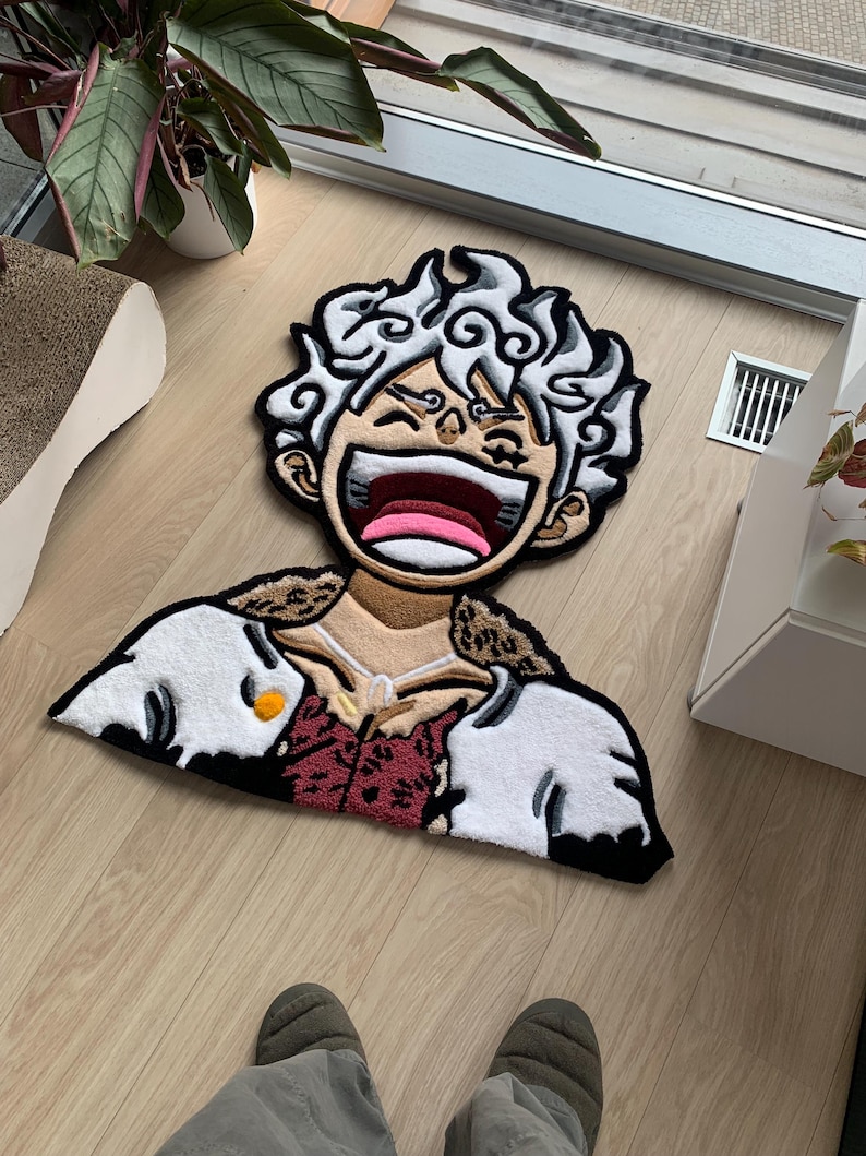 One Piece Luffy Gear 5 Custom Tufted Rug Anime carpet