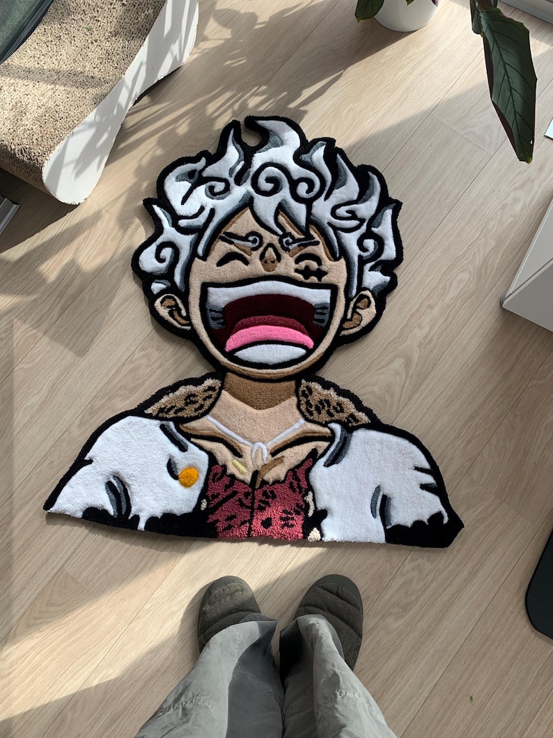 One Piece Luffy Gear 5 Custom Tufted Rug Anime carpet