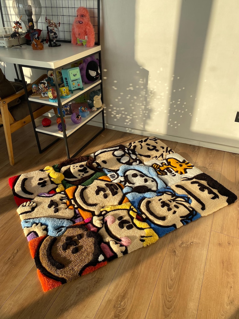Tufted Fluffy 3D Custom Puzzle Rug Cartoon Carpet Handmade