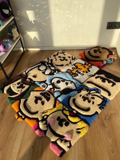 Tufted Fluffy 3D Custom Puzzle Rug Cartoon Carpet Handmade