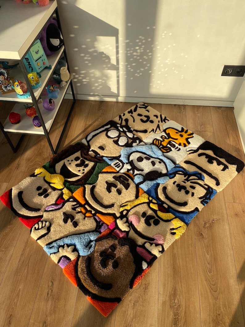 Tufted Fluffy 3D Custom Puzzle Rug Cartoon Carpet Handmade