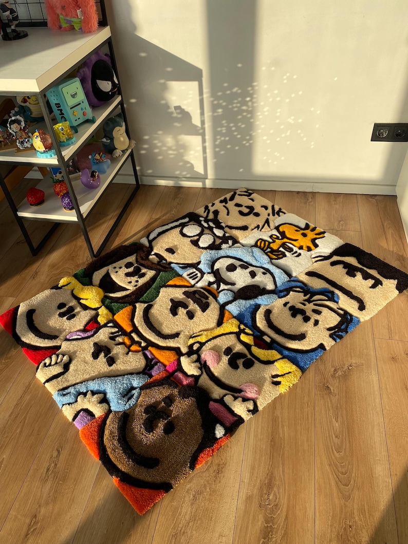 Tufted Fluffy 3D Custom Puzzle Rug Cartoon Carpet Handmade
