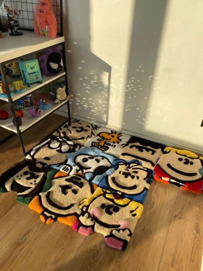 Tufted Fluffy 3D Custom Puzzle Rug Cartoon Carpet Handmade