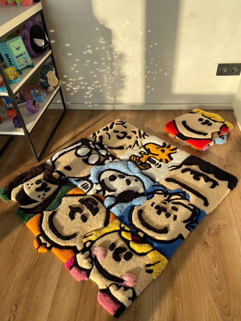 Tufted Fluffy 3D Custom Puzzle Rug Cartoon Carpet Handmade