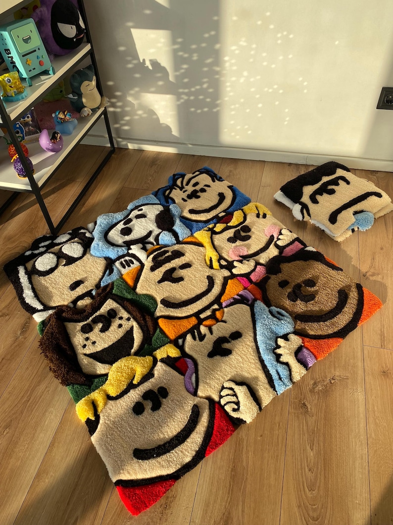 Tufted Fluffy 3D Custom Puzzle Rug Cartoon Carpet Handmade