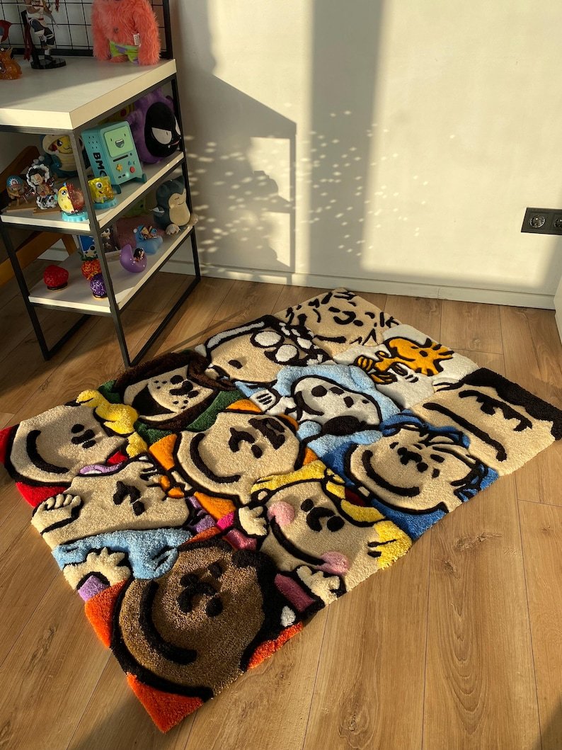 Tufted Fluffy 3D Custom Puzzle Rug Cartoon Carpet Handmade