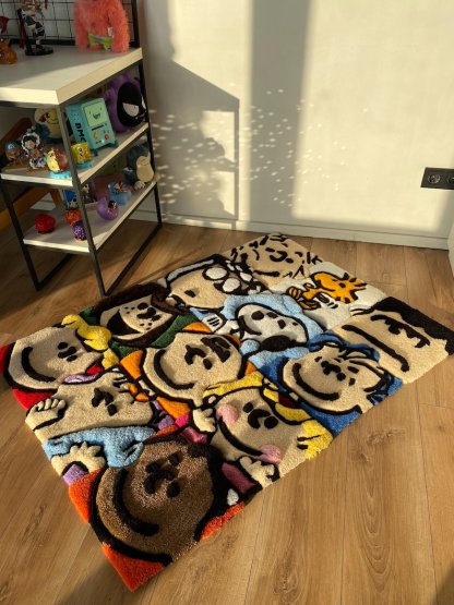 Tufted Fluffy 3D Custom Puzzle Rug Cartoon Carpet Handmade