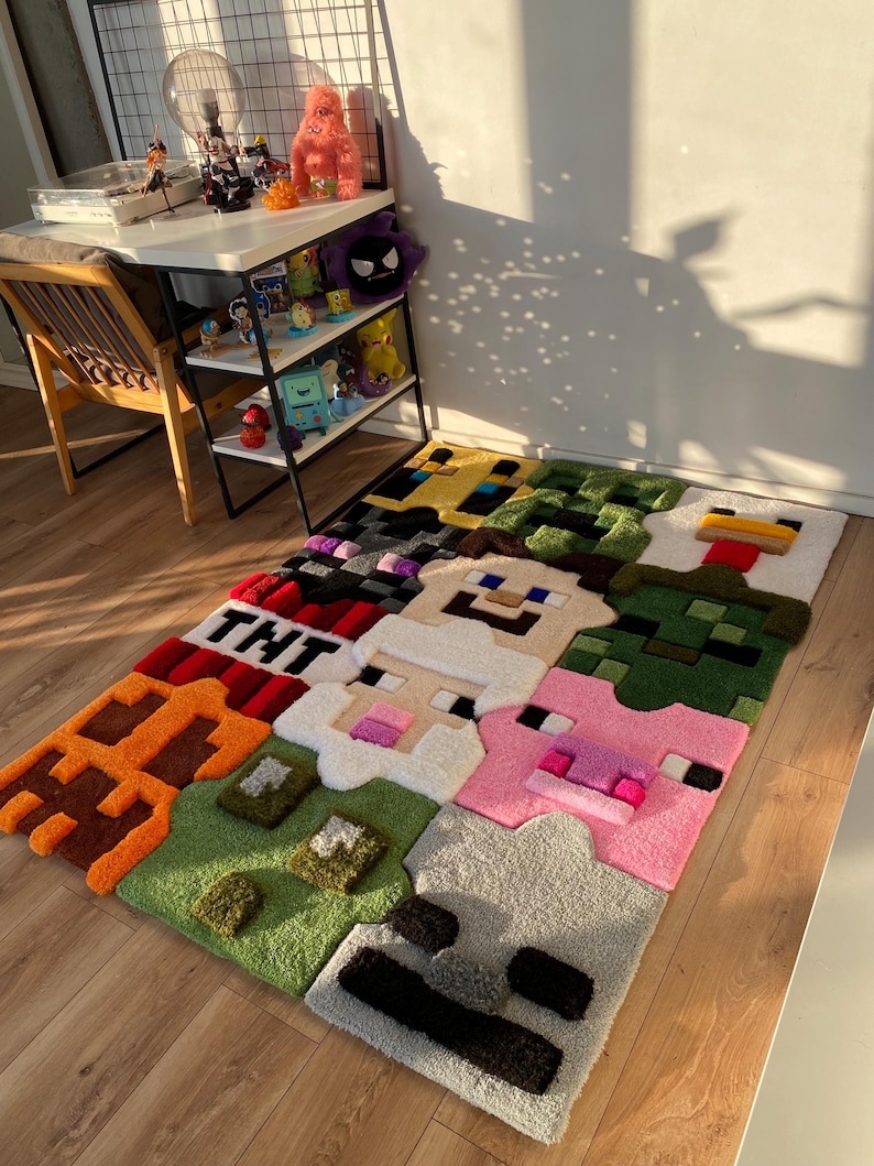 Custom Tufted Rug Puzzle Fluffy 3d Carpet