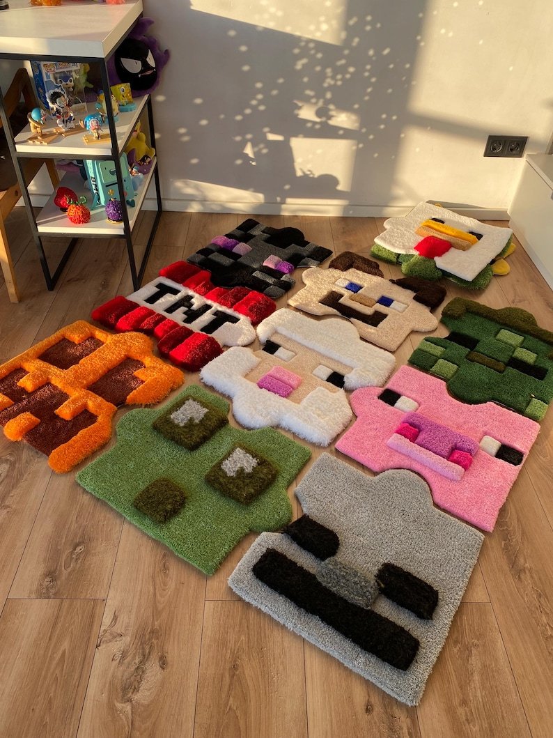 Custom Tufted Rug Puzzle Fluffy 3d Carpet