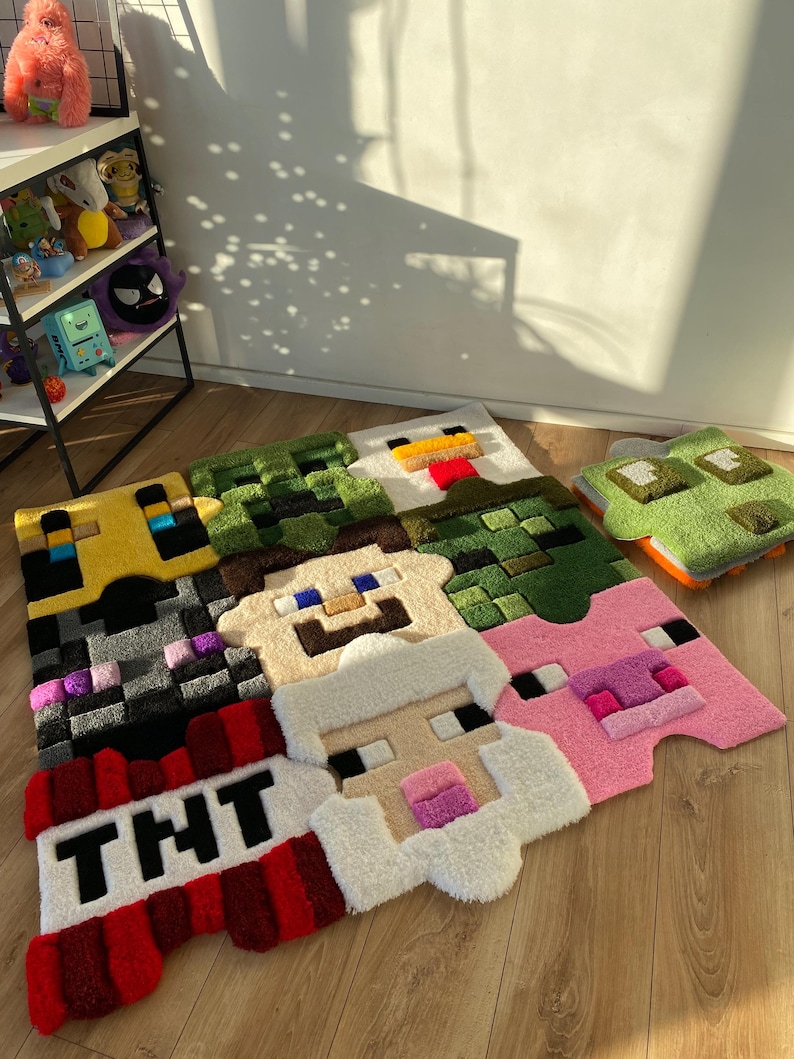 Custom Tufted Rug Puzzle Fluffy 3d Carpet