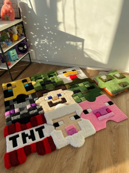 Custom Tufted Rug Puzzle Fluffy 3d Carpet