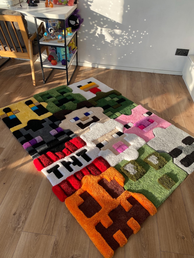 Custom Tufted Rug Puzzle Fluffy 3d Carpet