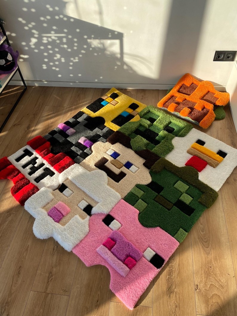 Custom Tufted Rug Puzzle Fluffy 3d Carpet