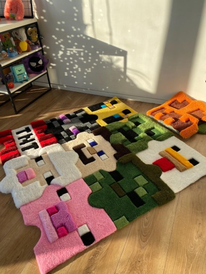Custom Tufted Rug Puzzle Fluffy 3d Carpet