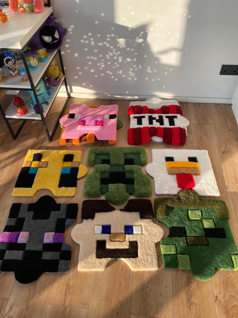 Custom Tufted Rug Puzzle Fluffy 3d Carpet