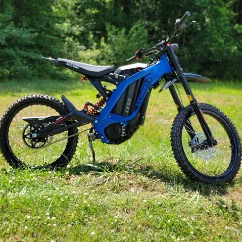 3-hour fast charge 55MPH Equipped with 60000mAh capacity battery.(74.6 Mile Range) Off-road electric bike