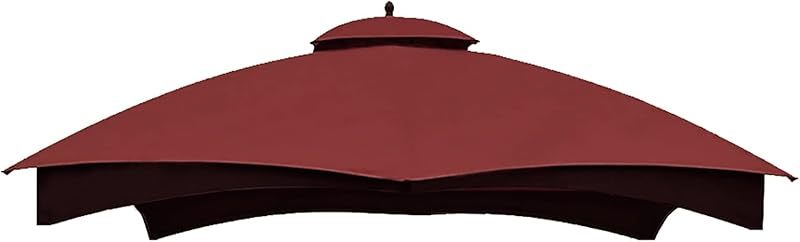 Hugline Outdoor Replacement Canopy Top Double Tier Gazebo Roof Cover for Lowe's Allen Roth 10x12 Gazebo#GF-12S004B-1 (Khaki)
