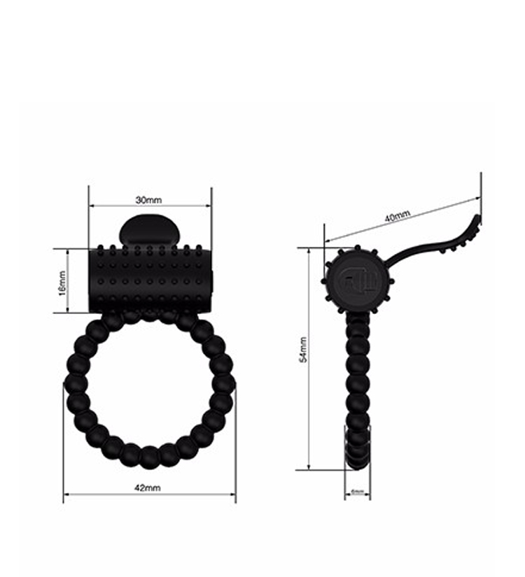 Anel Peniano Vibratório com Estimulador Triplo