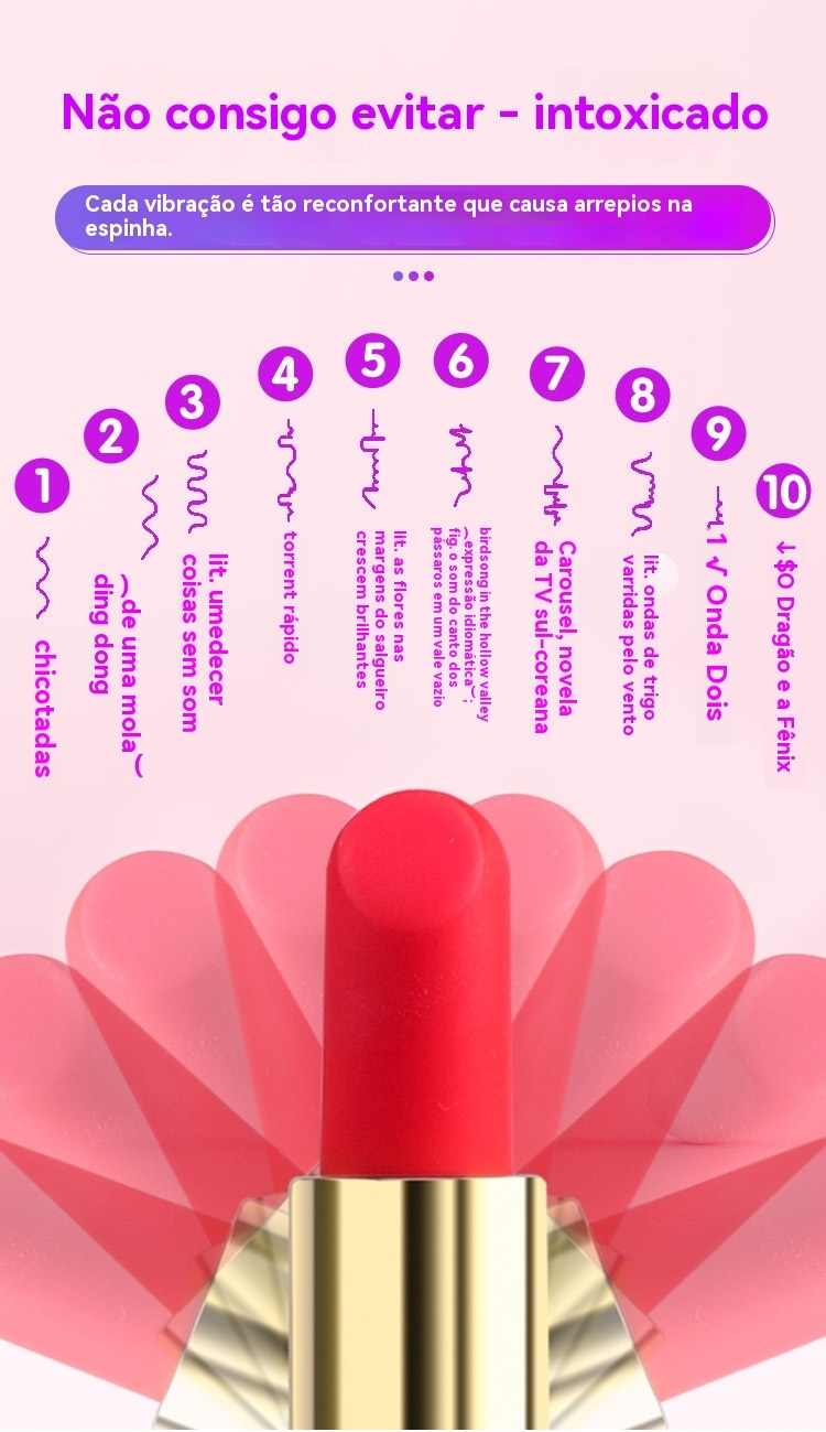 Vibrador de Batom Discreto