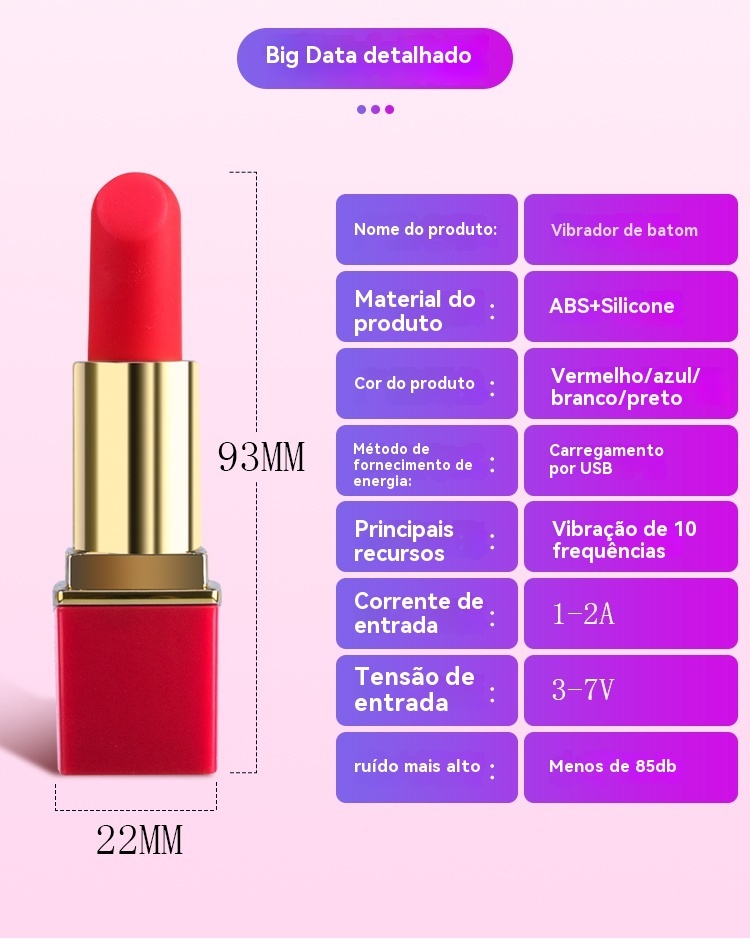 Vibrador de Batom Discreto