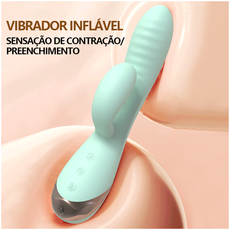 Vibrador com Expansão Inflável e Dupla Estimulação