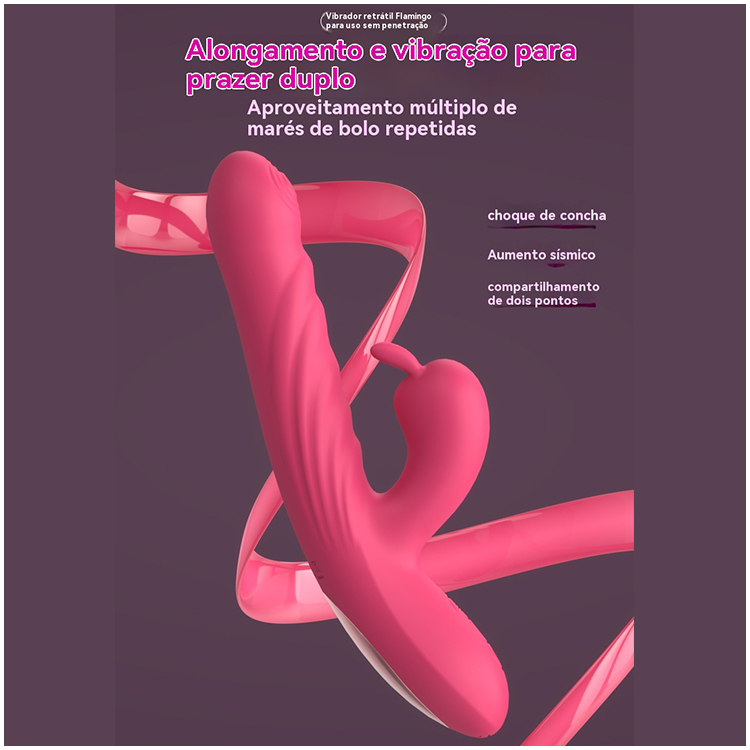 Vibrador Duplo com Estímulo de Clitóris e Ponto G 