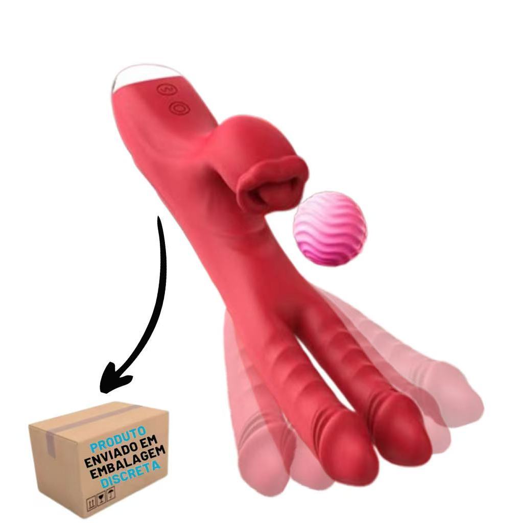 Vibrador Duplo Realista Recarregável – Silicone Macio e Silencioso