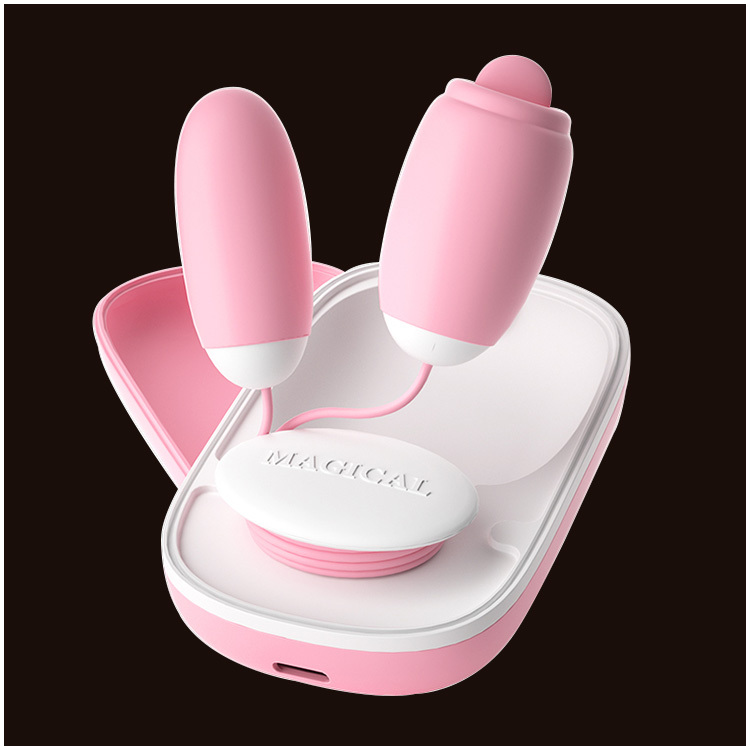 Vibrador Duplo com Estimulação por Vibração e Lamber – Estojo Magnético Recarregável