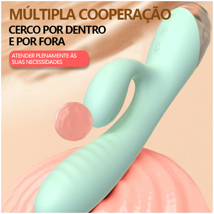 Vibrador com Expansão Inflável e Dupla Estimulação