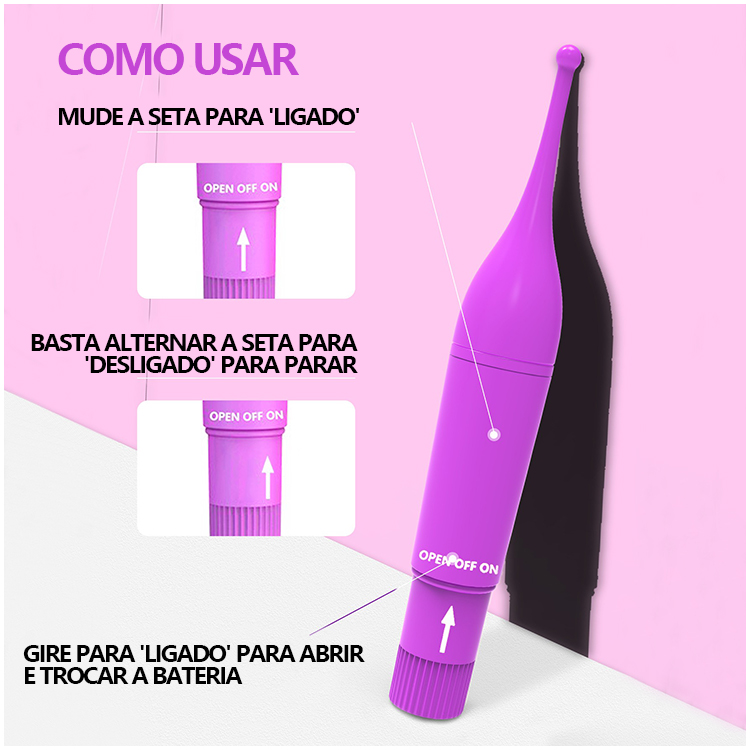 Vibrador de Alta Frequência Tipo Caneta