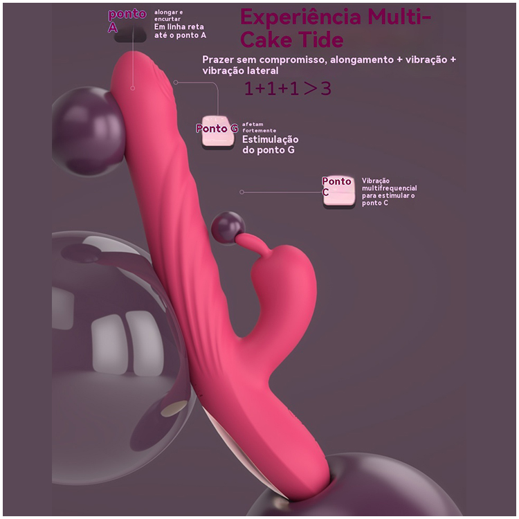 Vibrador Duplo com Estímulo de Clitóris e Ponto G 